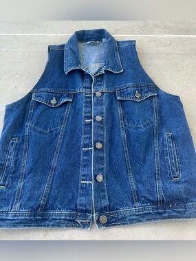 100% cotton vintage denim vest